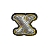 PC4001X - Sequin Silver Letter X (Iron On)