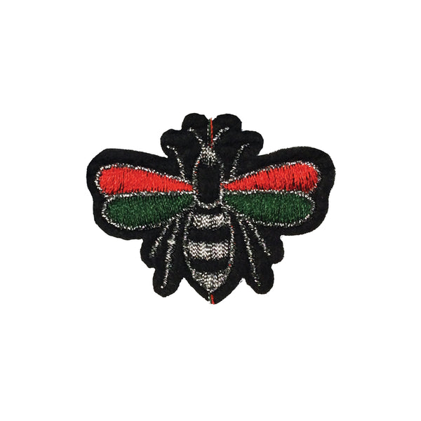 PC4030 - Red Green Glitter Line Bee/Fly Bug (Iron On)