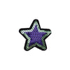 PC4031 - Border Sequin Deep Purple Star (Iron On)
