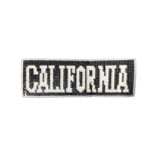 PC4082B - Sequin California Text (Iron On)