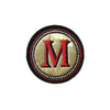 PC4087 - Golden Red Letter M (Iron On)