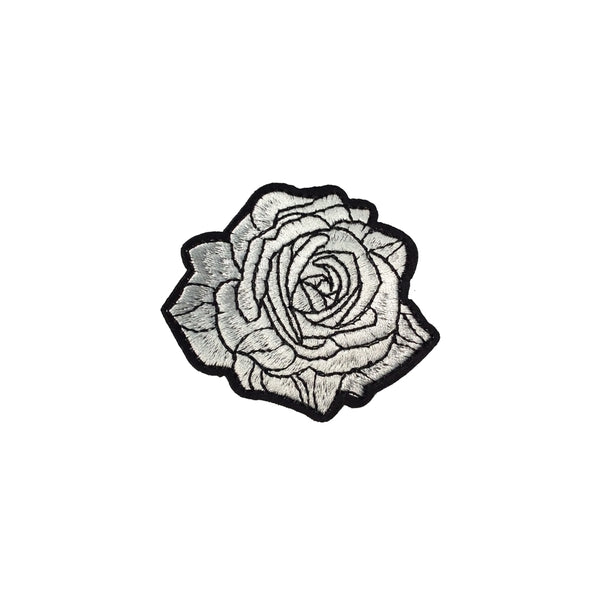 PH32B - Black White Secret Garden Rose (Iron On)