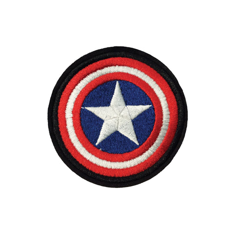 PH907B - Captain America Shield / Star badges (Iron On)