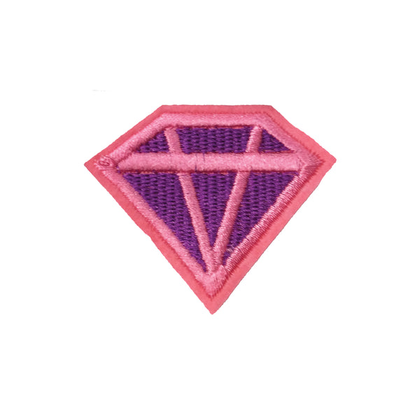 PS1641B - Neon Pink Purple Lines Diamond (Iron on)