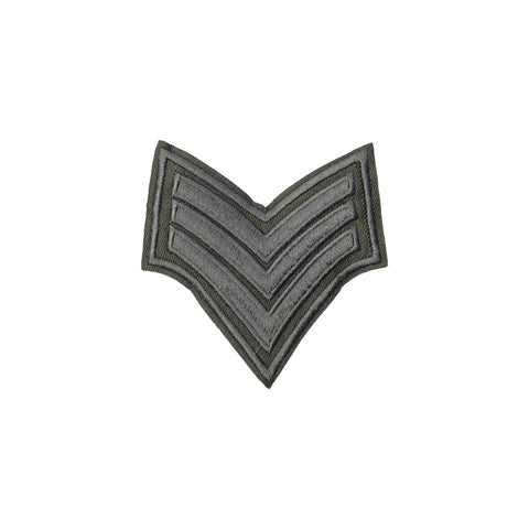 PT1123B - Grey Silver Army Stripes (Iron on)