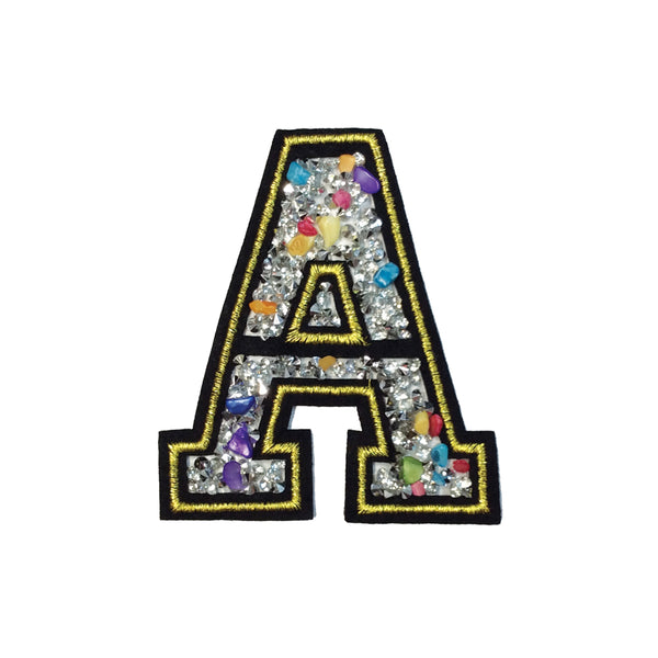 PT1303B - Stone Fancy A Letter (Iron on)