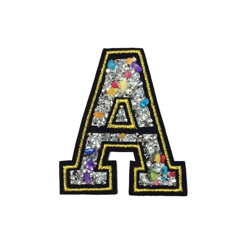 PT1303B - Stone Fancy A Letter (Iron on)