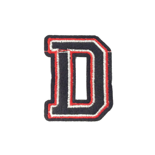 PC2405D - Black and Red Letter D (Iron On)