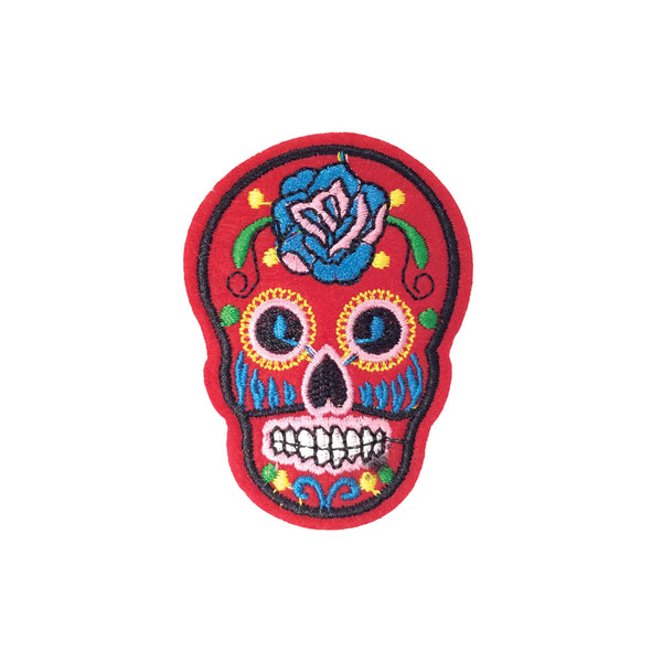 PC3490D - Red Sugar Skull (Iron On)