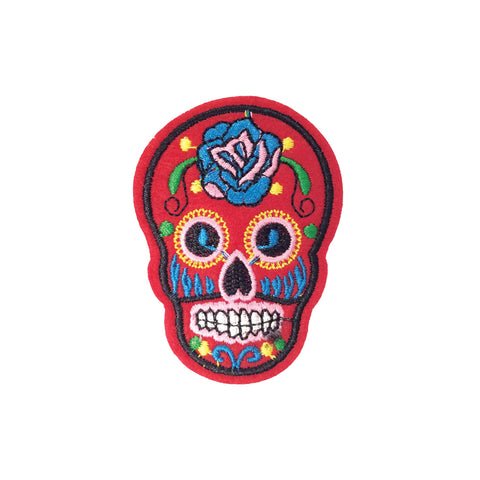 PC3490D - Red Sugar Skull (Iron On)