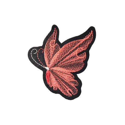 PC3474C - Pink Line Half Butterfly Flying (Iron On)