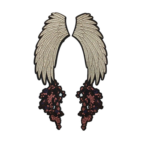 PC3406E - Wings Purples Flowers Set (Iron On)