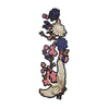 PC3406B - Heron Bird Purple Garden Flowers R (Iron On)