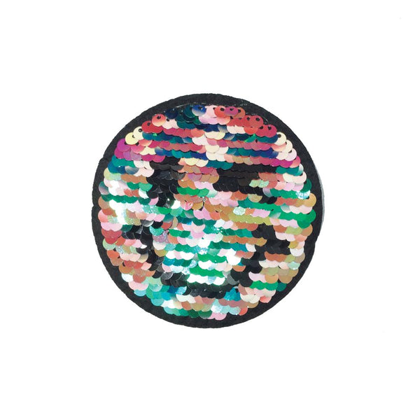 PC3362 - Reversible Double Sequin Smiley Face (Iron On)
