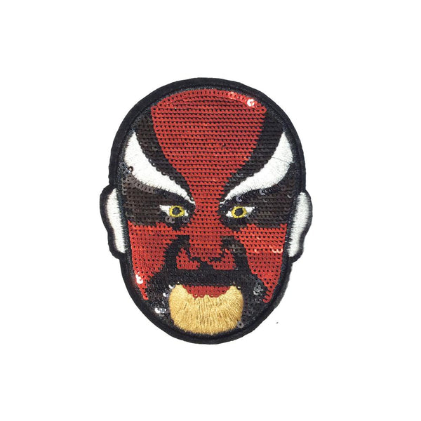 PC3365 - Reversible Double Sequin Chinese Bian Lian Wrestling Mask (Iron On)