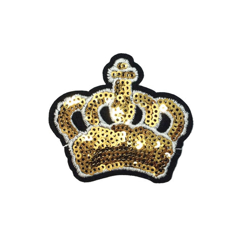 PC3325 - Gold Sequin Crown (Iron On)