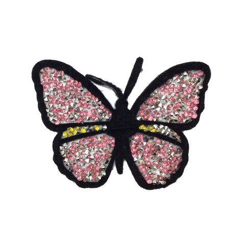PC3231 - Pink Stone Butterfly (Iron On)