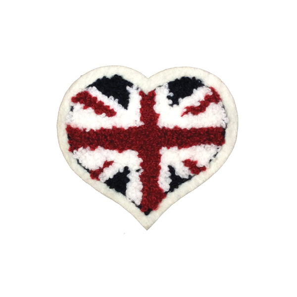 PC3246 - Union Jack Fur Heart (Sew On)