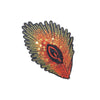 PC3201D - Peacock Red Gold Eye Feather (Iron On)