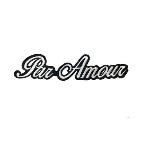PC2527B - Par Amour Text (Iron On)