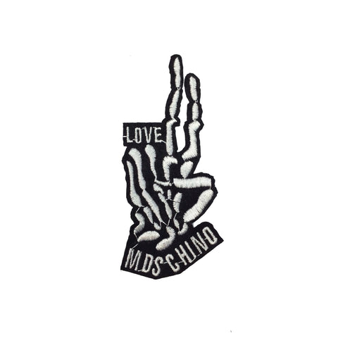 PC3217 - Love Peace Skeleton Hand (Iron On)