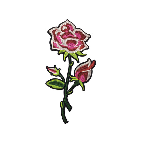 PC3028B - Shades Of Pink Rose Flower (Iron on)
