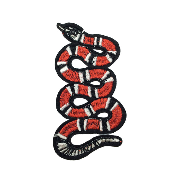 PC2155L - Red Stripes Snake Animal XS LIMITED EDITION (Iron On)