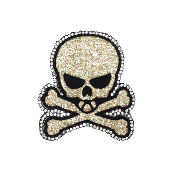 PC3185 -  Studded Glitter Skull (Iron On)