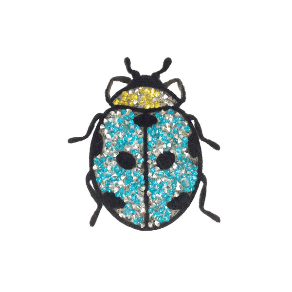 PC3534B - Blue Stone Ladybird (Iron On)