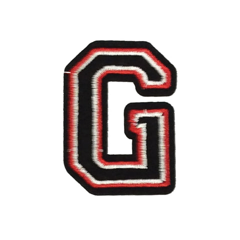 PC3029 - Black and Red Letter G (Iron On)