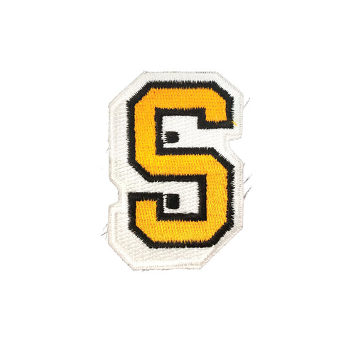 PC3846S - Jersey Alphabet Orange Letter S (Iron On)