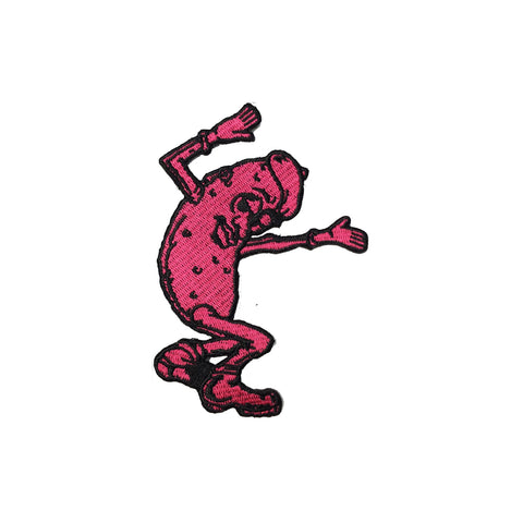 PC3852B - Dancing Pink Sausage Pickle Toon Man (Iron On)