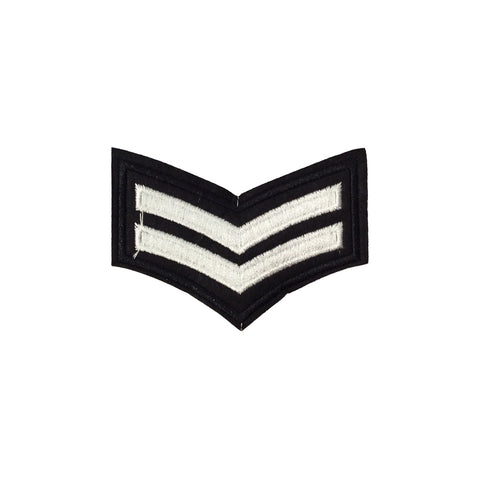 PC3854 - White Black Army Arrow Stripes (Iron On)