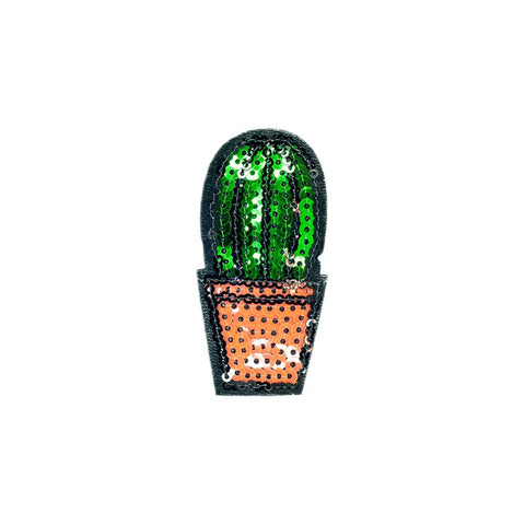 PC2548 - Sequin Cactus Plant Fat (Iron On)