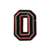 PC2924O - Black and Red Letter O (Iron On)