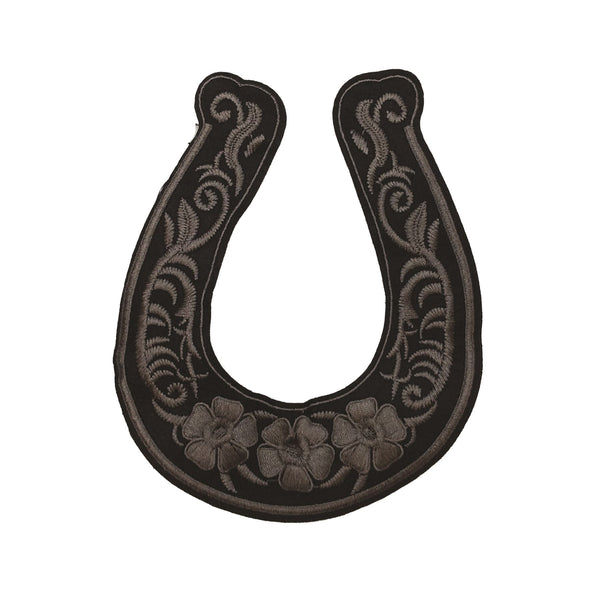 PC3107 - Grey Lucky Horseshoe (Iron On)