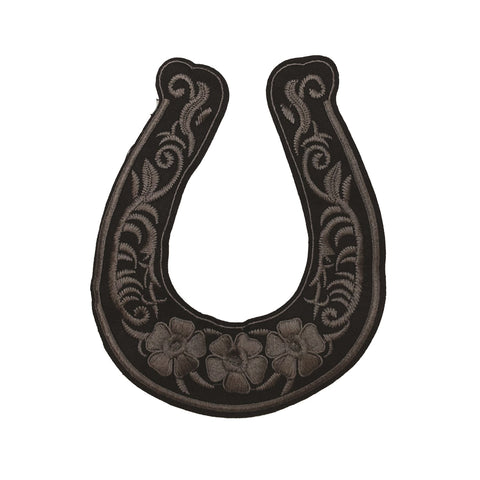 PC3107 - Grey Lucky Horseshoe (Iron On)
