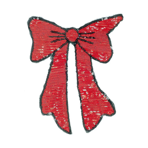 PC2574 - Sequin Red Ribbon M (Sew On)