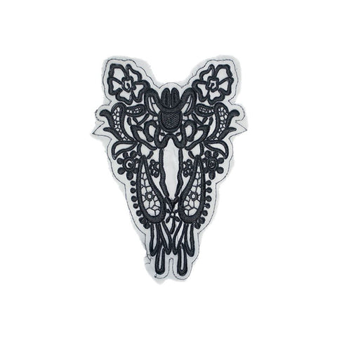 PC2860 - Black Transparent Decorative Flower Animal (Sew On)