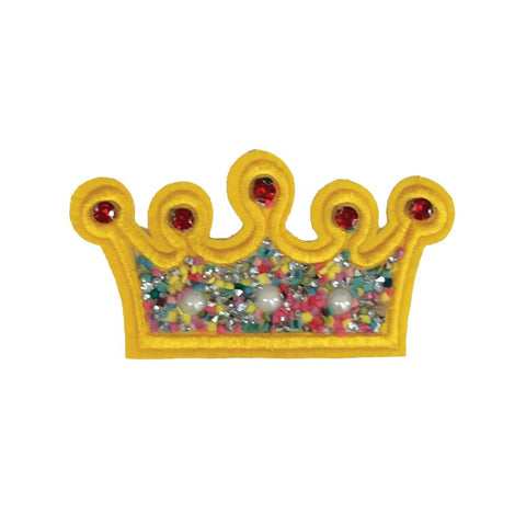 PC3036 - Orange Stone Crown (Iron On)