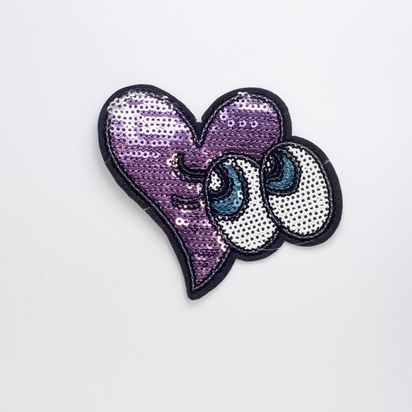 PC2243 - Sequin Heart Eyes (Iron On)