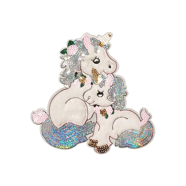 PC4143B - Sequin Fur Baby & Mama Unicorn (Sew On)