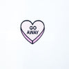PH2018A - Go Away Heart Pink Cartoon Text (Iron On)