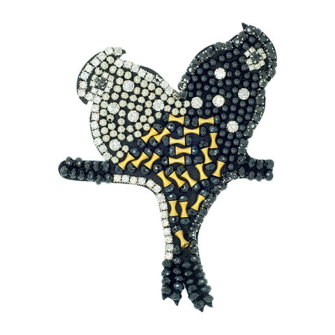 PC2515 - Pearl Stone Birds L (Sew On)