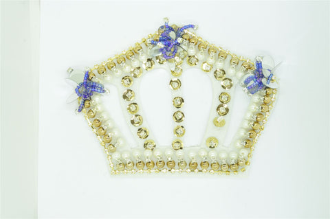 PC2518 - Pearl Stone Shiny Crown L (Sew On)