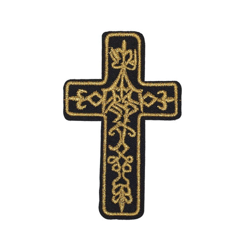 PC2443 - Golden Lines Cross (Iron On)