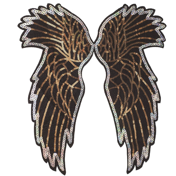 PT277A - Sequin Wings Plain XL (Sew On)