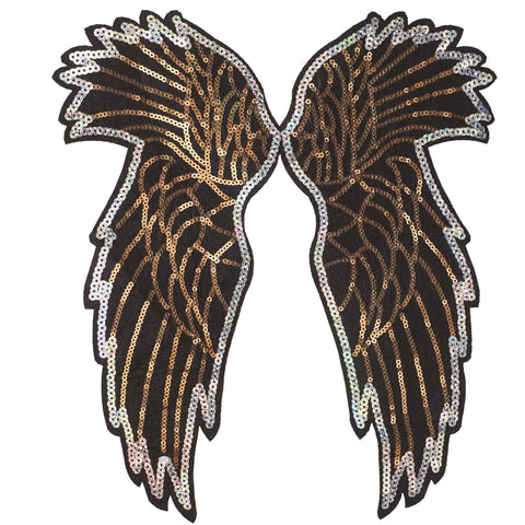 PT277A - Sequin Wings Plain XL (Sew On)