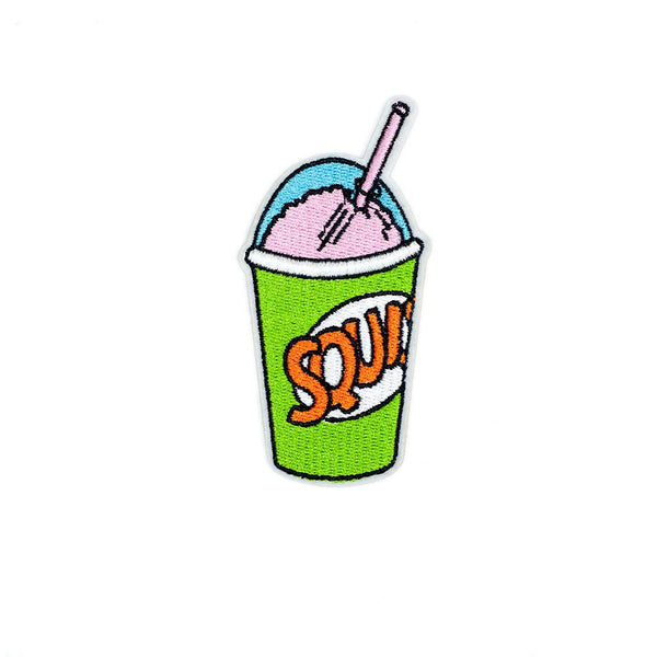 PC2911 - Pink Green Take Away Drink (Iron On)