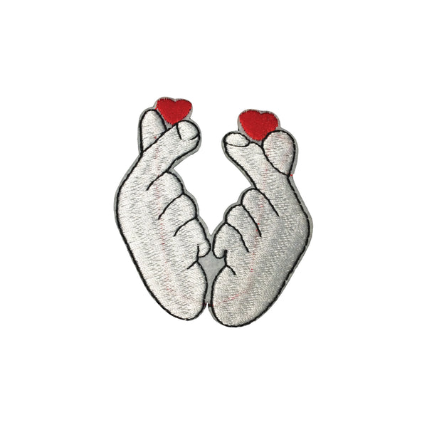 PC3582 - Click My Fingers Crossed Heart (Iron On)